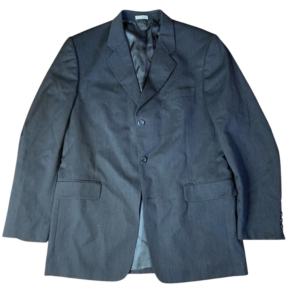 PROFILO STUDIO Charcoal Grey Wool Blazer | Made in Canada | Size XL (46)